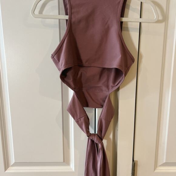 LULU’S It's All Repetition Mauve Purple Medium Impact Wrap Sports Bra | Medium   - Picture 7 of 10